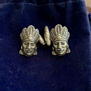 Indian Head Sterling Cufflinks